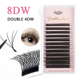 Goddess 8DW Shape Eyelash Extension Double Layer 4DW Shape Lashes 8D Premade Volume Fan High Quality Fake Eyelashes Supplies