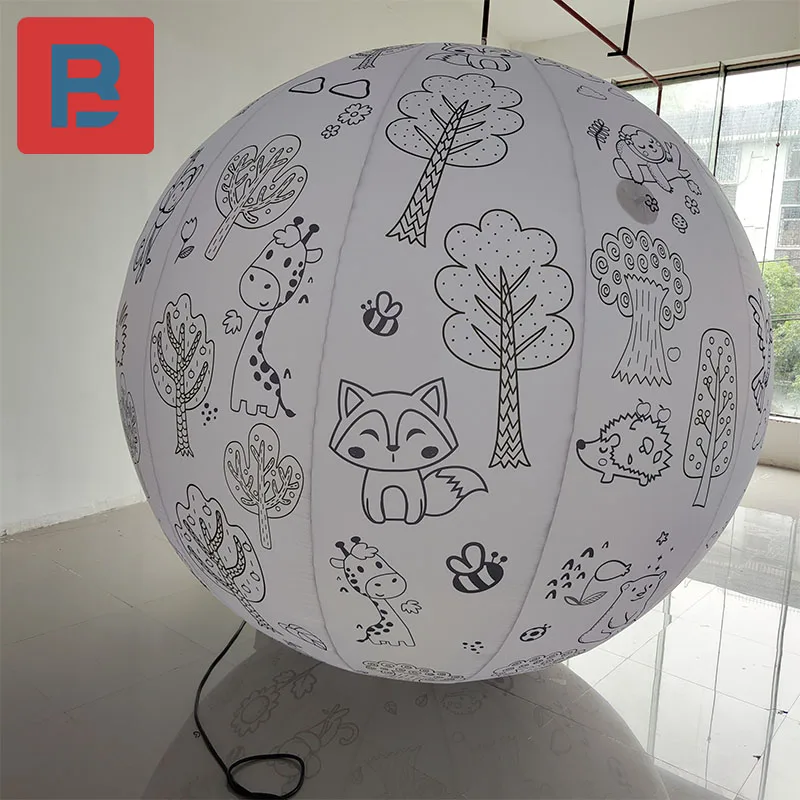 Inflatable Doodle DIY Ball Children Creative Air Model Interactive drainage card outdoor market atrium layout