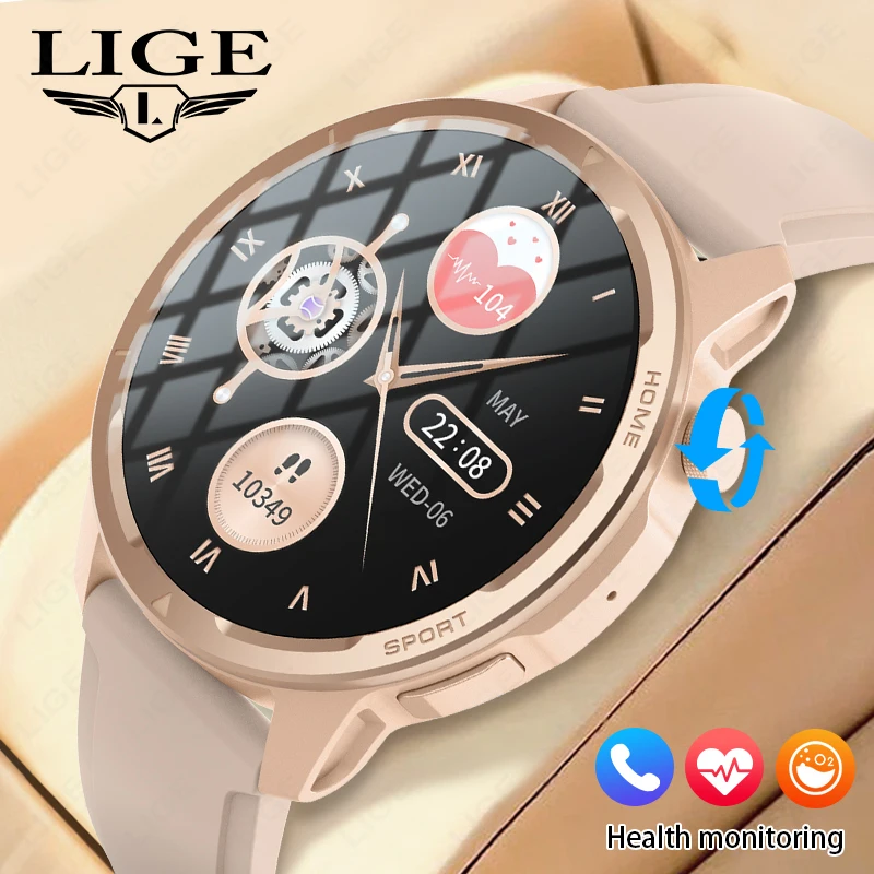 LIGE Bluetooth Call Smart Watch For Men Women 1.39