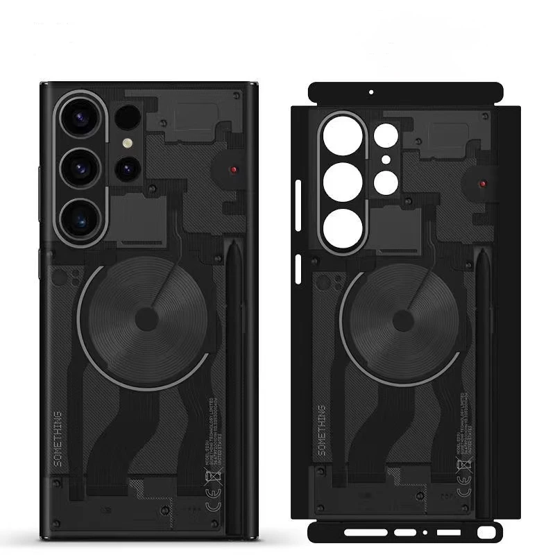 3M Decalcomania colorata per Samsung Galaxy S24 S23 S25Ultra Plus Pellicola proteggi schermo posteriore Cover 3M Wrap Adesivo opaco