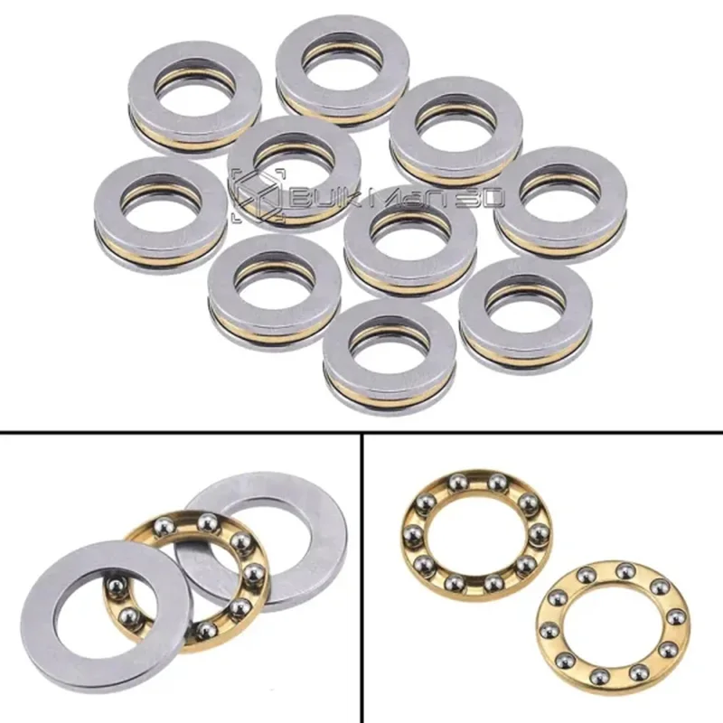 1-200pcs/Lot High Precision Miniature Thrust Bearing ID 2.5-10mm,OD 6-18mm Mini 3-in-1 Axial Thrust Bearing