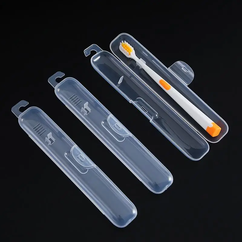 Portable Dustproof Toothbrush Storage Box Outdoor Travel Transparent Plastic Toothbrush Holder Toothpaste Storage And Organizer