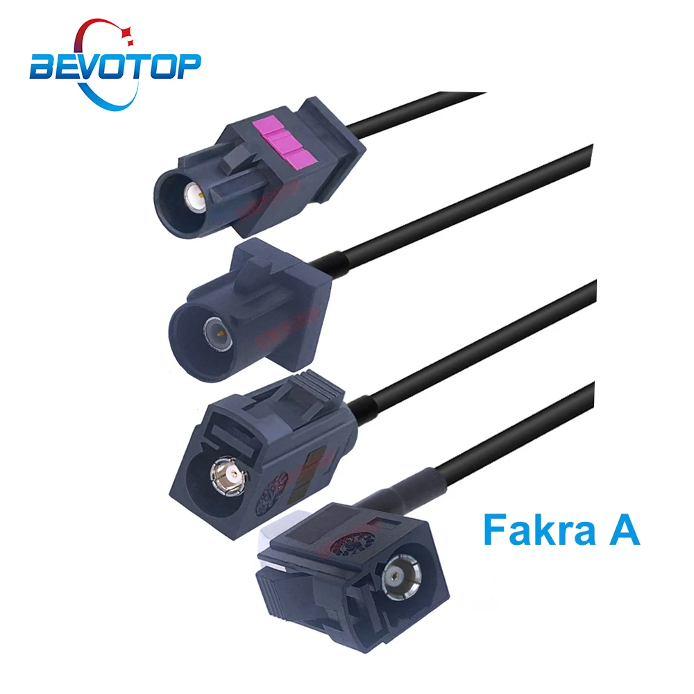 1 buah kabel ekstensi Fakra Hitam Pria & Wanita RG174 Jumper untuk DAB AM FM BEVOTOP kabel otomatis 10CM ~ 20M disesuaikan