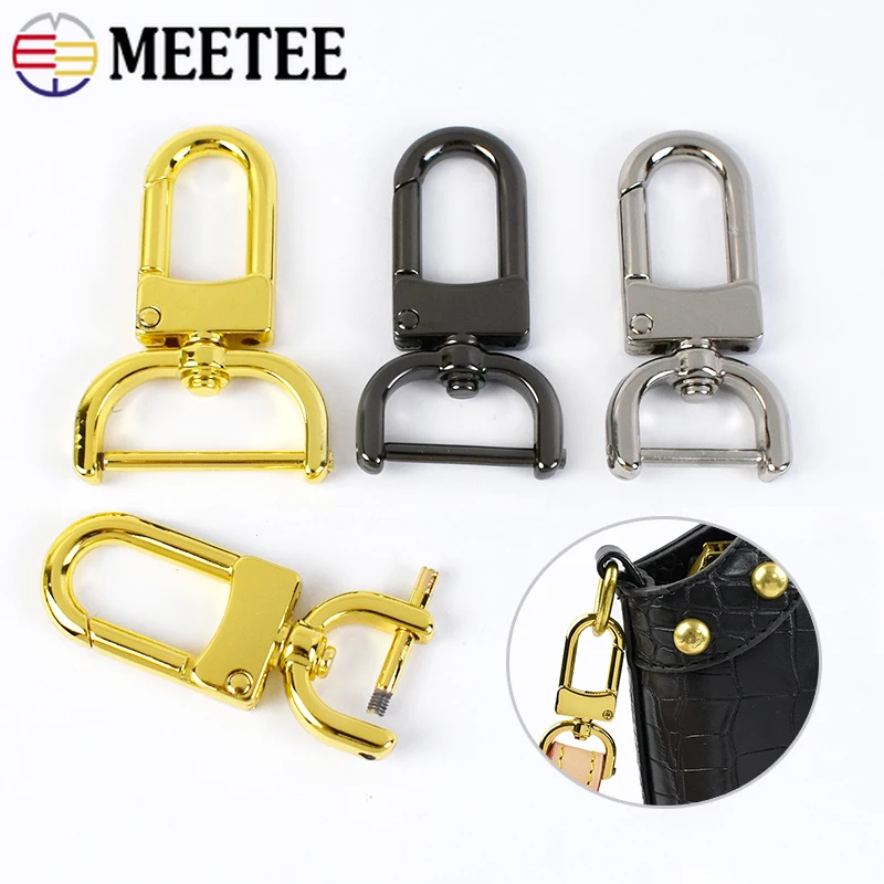 

2/5Pcs Meetee 13-26mm Handbag Metal Buckles Detachable Swivel Lobster Clasp Belt Trigger Snap Hook Sewing Repair Buckle Hardware