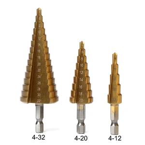 HSS Titanium Straight Groove Stiefbohrmaschine, Hochgeschwindigkeitsstahl, Metall, Holzschneider, Bohrwerkzeugset, 4-32 mm, 4-20 mm, 3pcs 10 Hauptverkaufstübungen HSS für Metall - №5