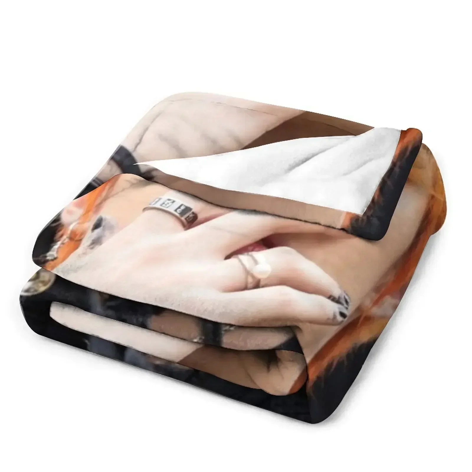 MINGI ATEEZ - SPIN OFF: FROM THE WITNESS HALAZIA Throw Blanket Sofa Throw For Decorative Sofa Vintage Blankets - view 3