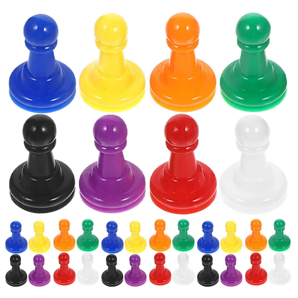 

80Pcs Board Game Pieces Plastic Colorful Chess Pieces Replacement Pawns for Board Game Accessories Plastic Tokens
