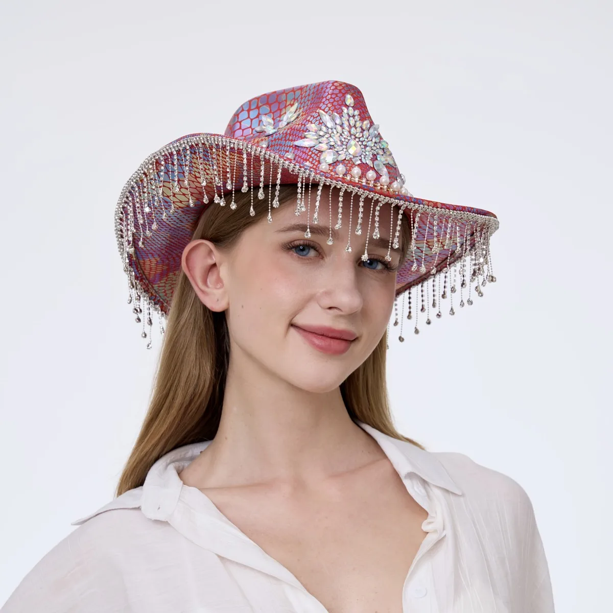 

Western Cowboy Hat Rhinestone Man - Vintage Cowboy Accessories & Country Cowgirl Hats for Ladies Adults Woman