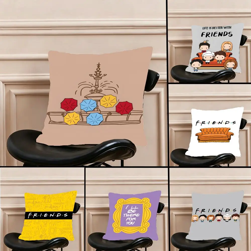 Series Comedy Friends Cushion Cover Warm coral fleece Cute kawaii plush Kawaii mascot throw