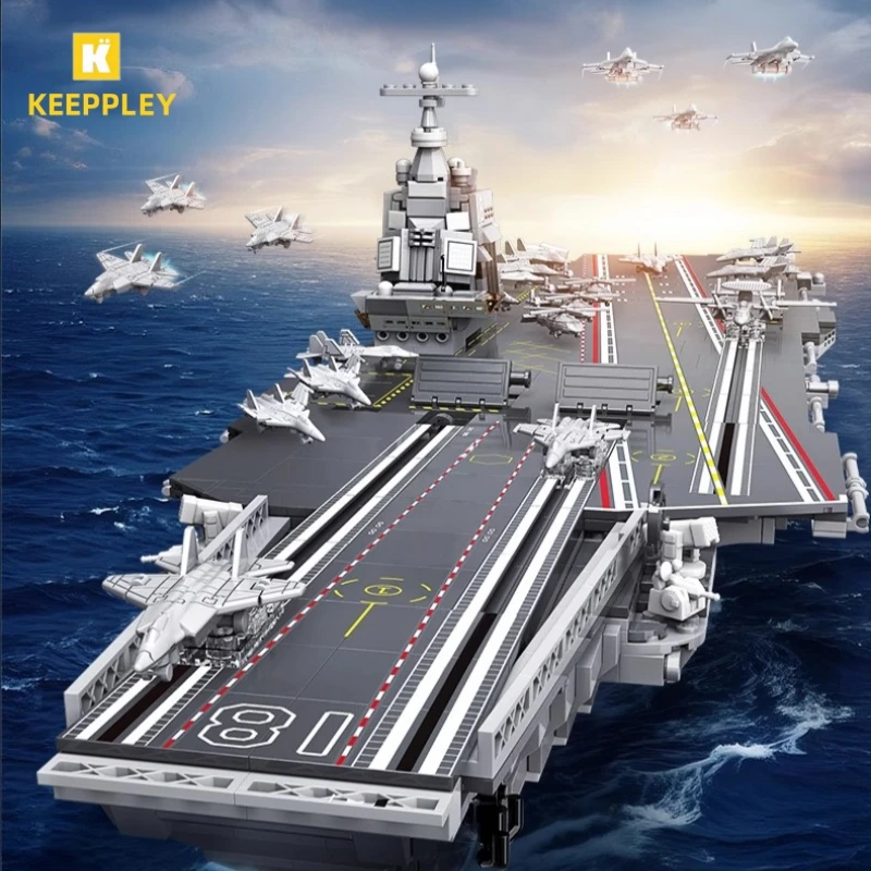 

Keeppley Building Blocks Aircraft Carrier Fujian Ship Commemorative Upgraded Edition Model Ornament Splicing Toy Collection Gift