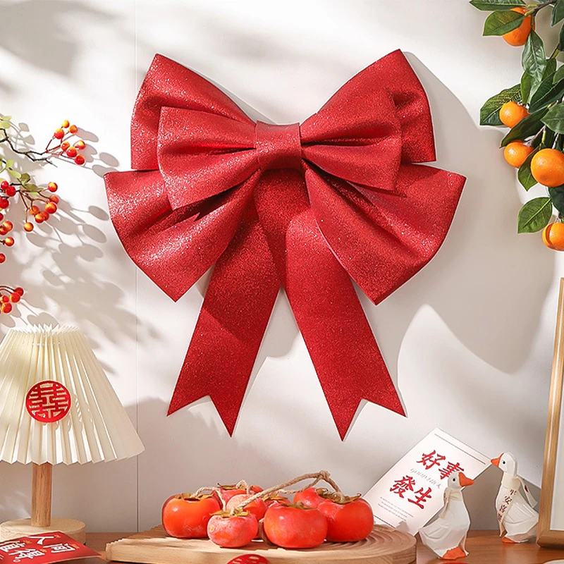 30/50/75cm Big Bow Wall Decoration For Birthday Wedding New Year Christmas Party Arrange Xmas Handmade DIY Material Package