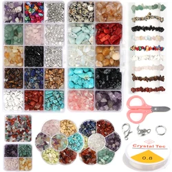 1 Box/Set Colour Gravel Stone Beads Irregular Jades Crystal Loose Spacer Beads for Jewelry Making DIY Bracelet Necklace