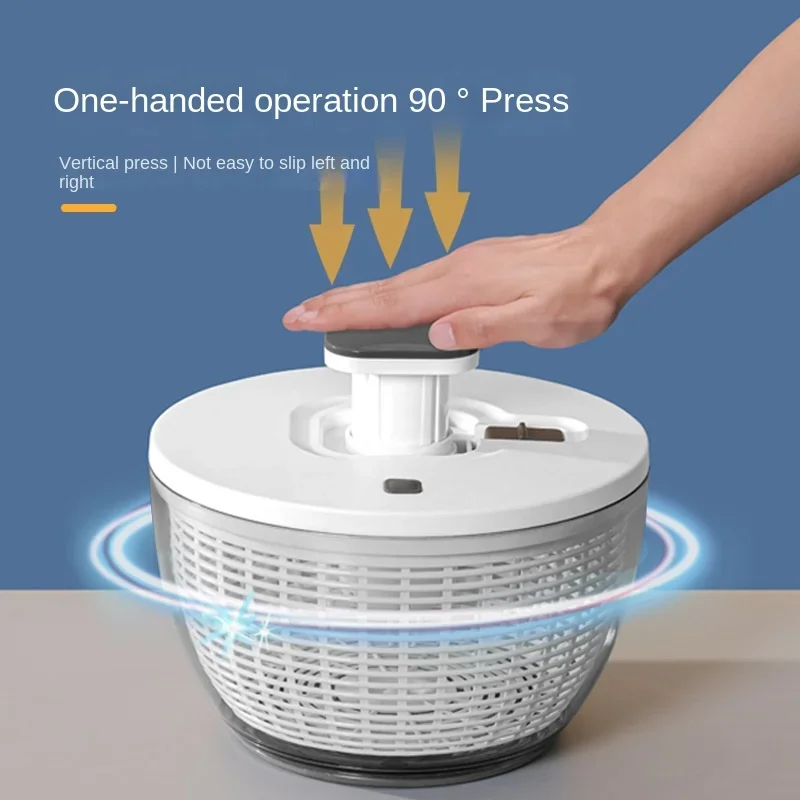 Vegetable Dehydrator Electric Quick Cleaning Dryer Fruit and Vegetable Dry and Wet Separation Draining Salad Spinner Home Gadget