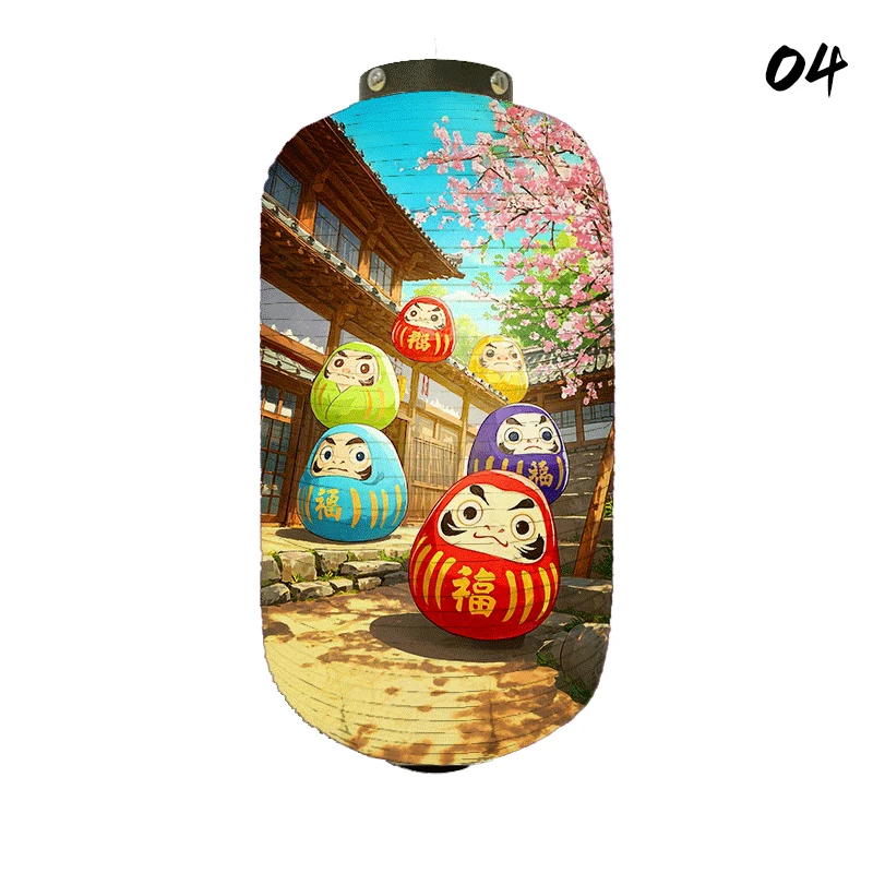 

New Japanese Style Lantern Cartoon Damo Tumbler Sashimi Sushi Izakaya Bistro Restaurant Decor Festival Lantern Lampshade