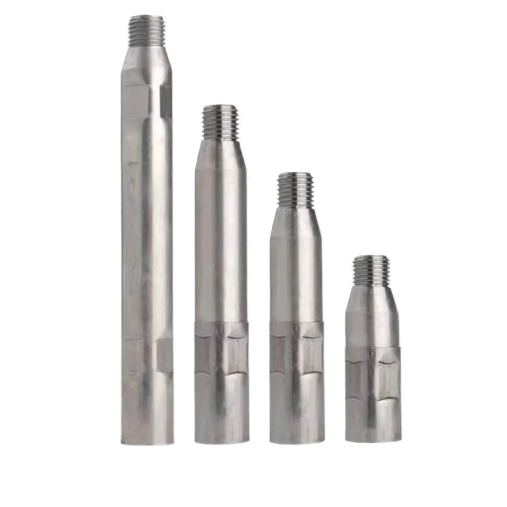 

Water drill extension rod connecting rod aisle pipe laying machine integrated thickened four-slot