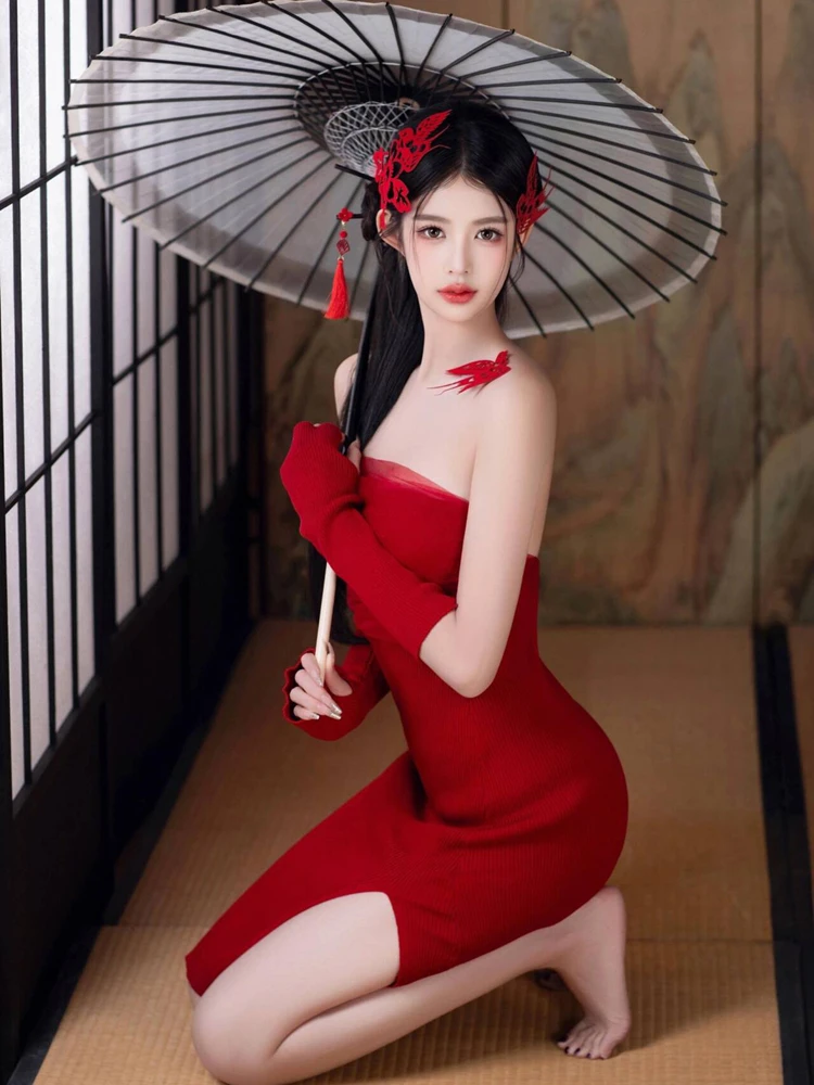 New 2026 Red Vintage Style Pr - Vintage Fashion In Chinese 评论和价格
