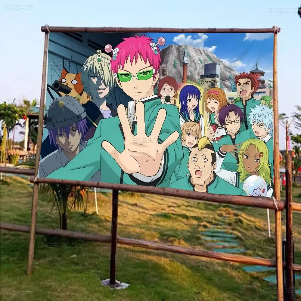 Saiki K Japanese Anime Printed Large Flag Art Science Fiction Room Home Decor Decor Banner