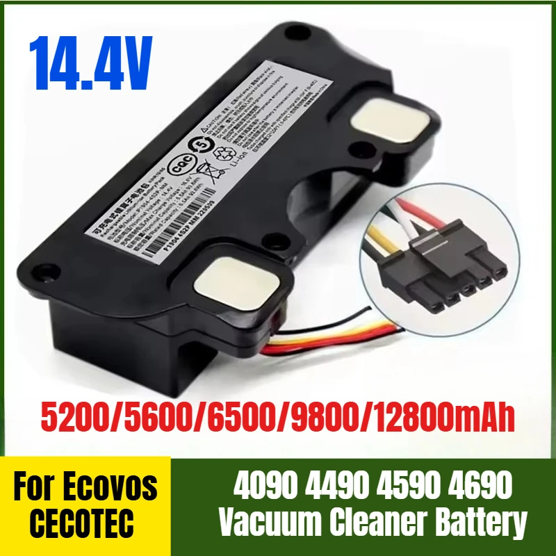 

14.4V 12800mAh for Ecovos CECOTEC CONGA 4090 4490 4590 4690 Vacuum Cleaner Battery