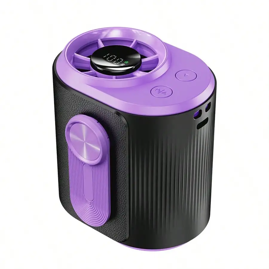 

A Portable High-Speed Waist-Hanging Fan, A High-Wind Digital Display USB Rechargeable Small Fan, A Turbine Handheld Small Fan, L