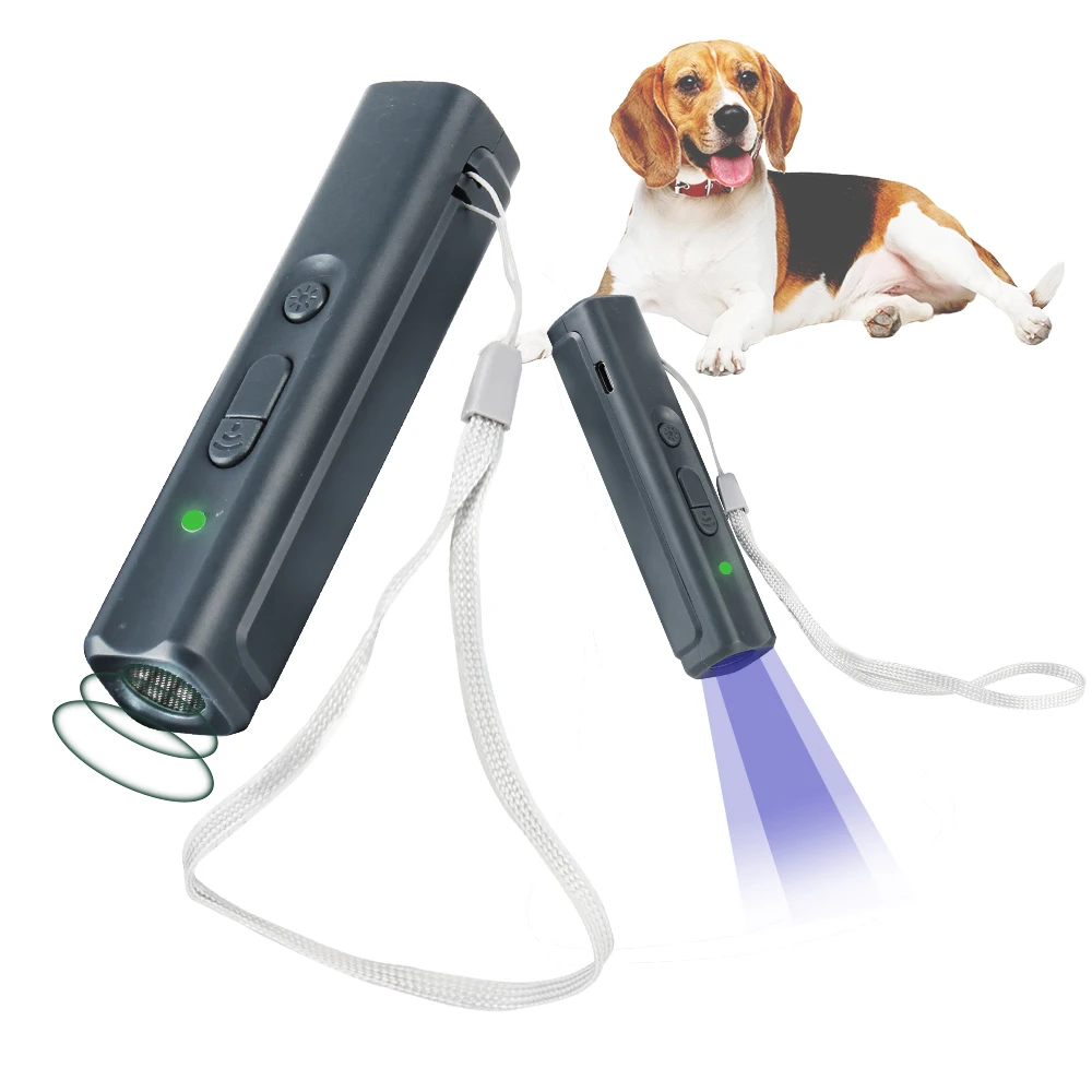 With LED Indicator Lanyard USB Rechargeable Dog Drive Device Ultrasonic Dog Repeller Dog Trainer Anti Barking Device