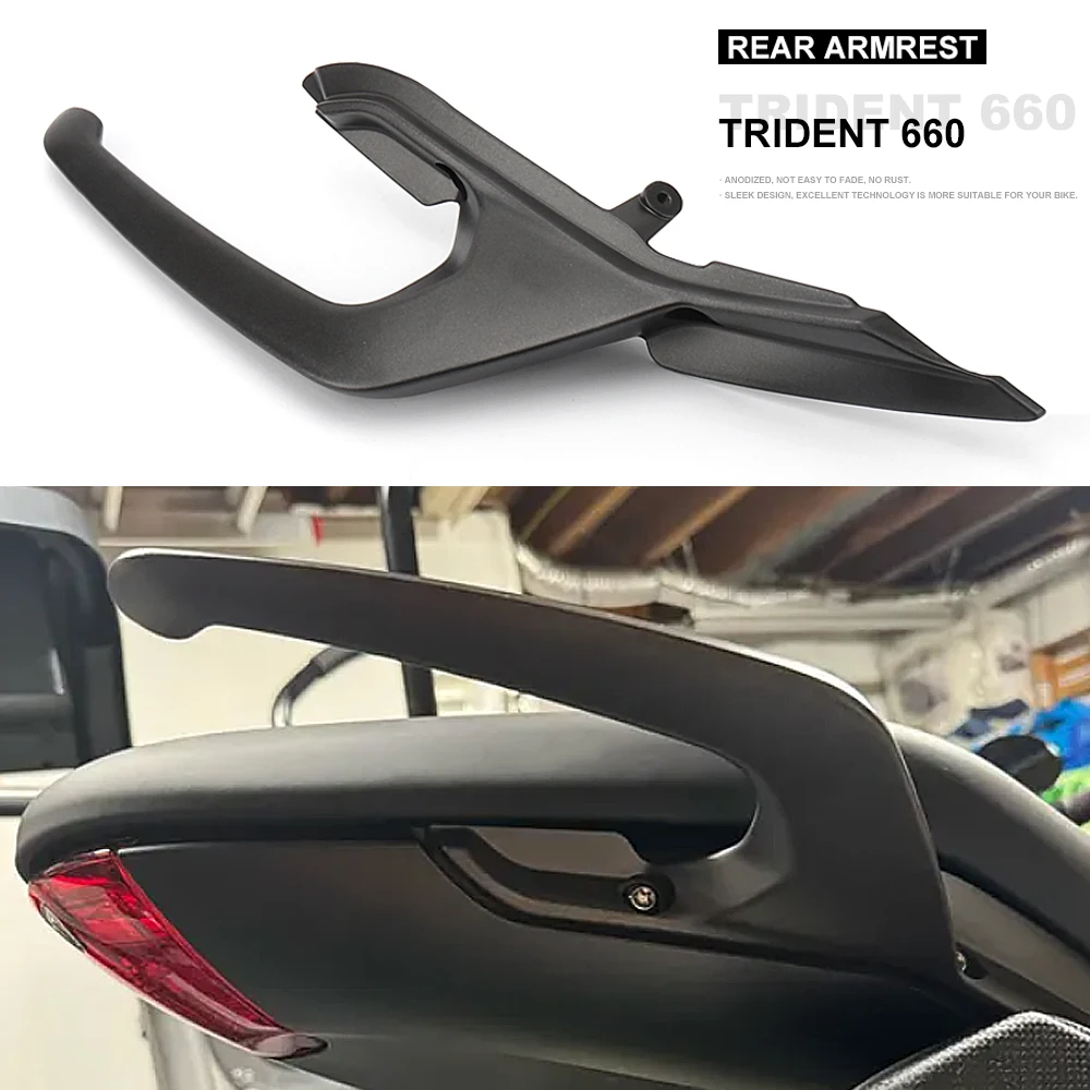 

Trident 660 Motorcycle Aluminum Rear Armrest Kit Pillion Passenger Handle Arm Rests For TRIDENT 660 2021-2023