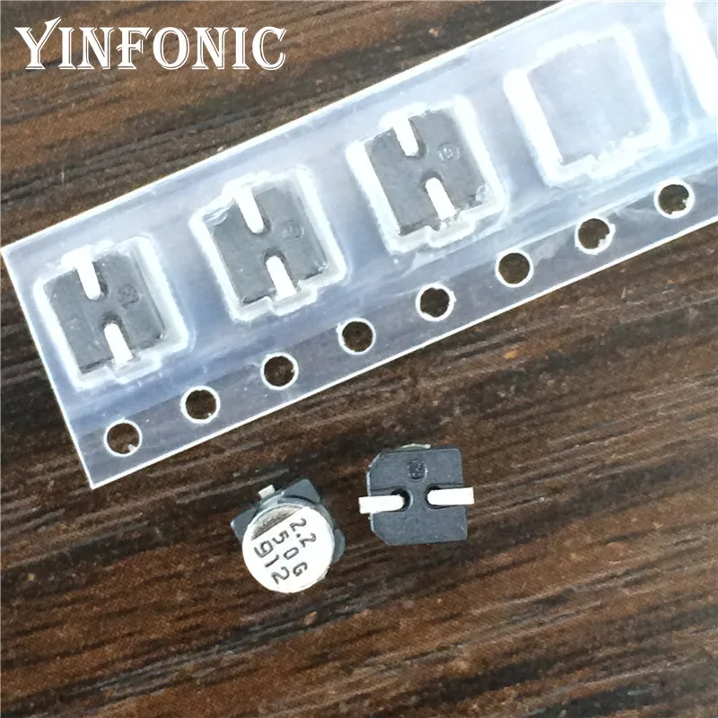 20pcs/100pcs 2.2uF/50V SAMWHA VR Series 4x5mm 50V2.2uF Chip-Type SMD Aluminum Electrolytic Capacitor