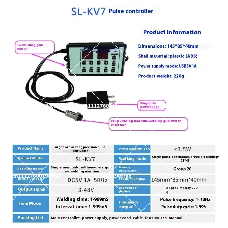 Cold Welding Control Board Pulse Time Controller for TIG Welding Machine Modification Argon Welder