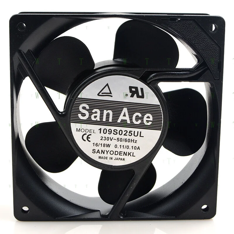 Ventilador de Refrigeración para Gabinete Inverter Sanyo SAN ACE120 109S025UL 12038 230V 12CM (1 Unidad)