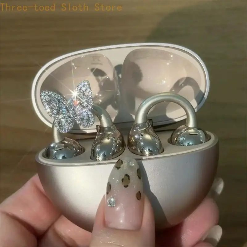 Personalisierte DIY Anpassbare Blings Ohr-Clip Zubehör Kopfhörer Ohrhörer Schmuck Clip Für Mädchen Geschenk E74A – Detail 3