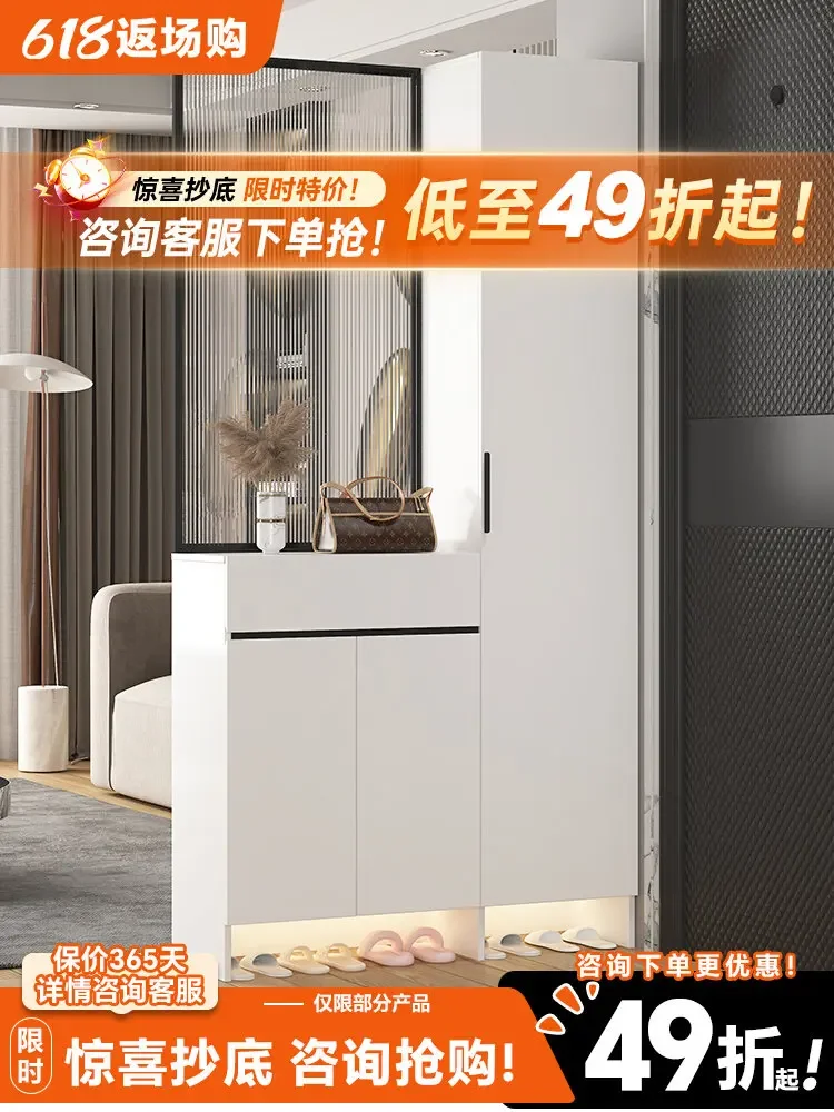 Entrance cabinet shoe cabinet screen partition door shoe cabinet integrated living room modern simple high-end screen