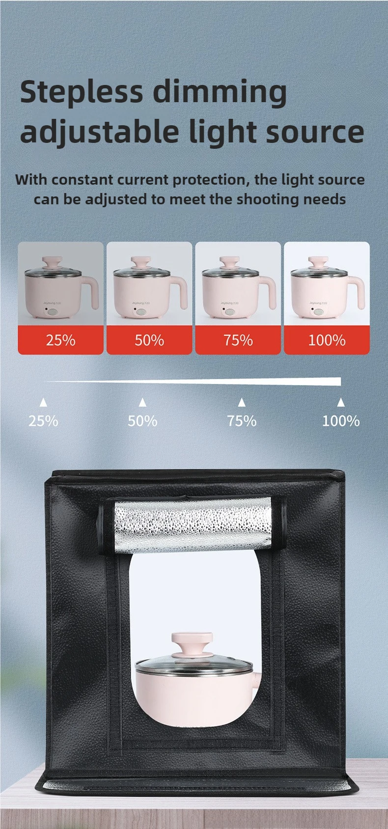 70cm Photo Studio Light Box Photography Studio Shooting Light Tent Box Backgrounds Tabletop LED Light Studio Box