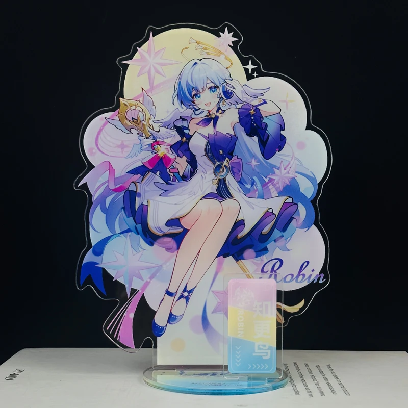 

Anime Honkai: Star Rail Robin Cosplay Indicative Board Ornament Table Decoration Acrylic Standing Sign Accessories Xmas Gift