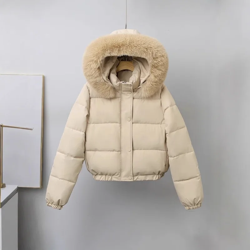 

European and American cotton clothing rade short cotton coat female Hong Kong style winter Korean version thickened student