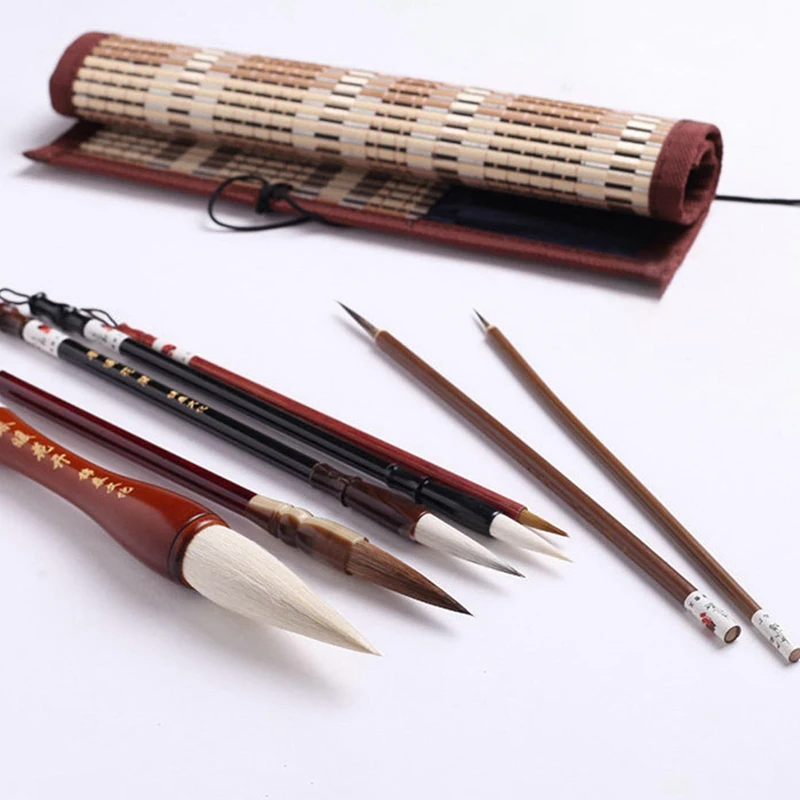 Calligraphy Brushes Chinese Calligraphy Brushes Detail Paint Brush With Organizer Bag Watercolor Brush