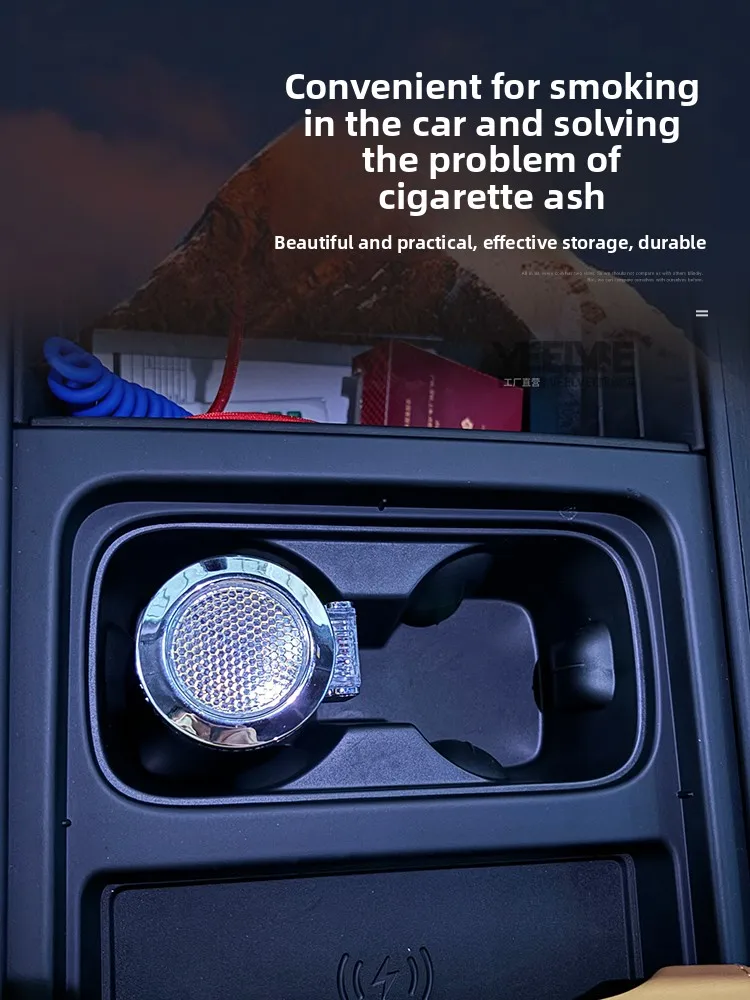 مناسبة لسيارة Land Rover New Defender مع ملحقات داخلية للسيارة خفيفة ومعدنية مبتكرة مضادة للرماد المطلي