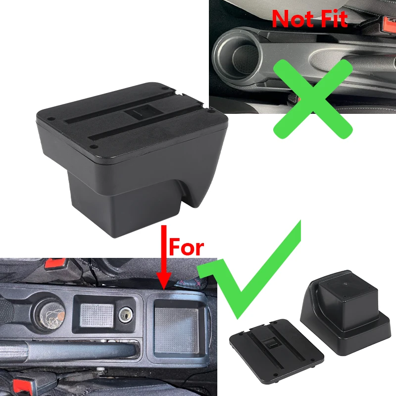 Armrest For Seat Ibiza For Ibiza MK5 6F 2017-2026 Car Console Black Armrest Storage Box with USB Interior Design Car Accessories