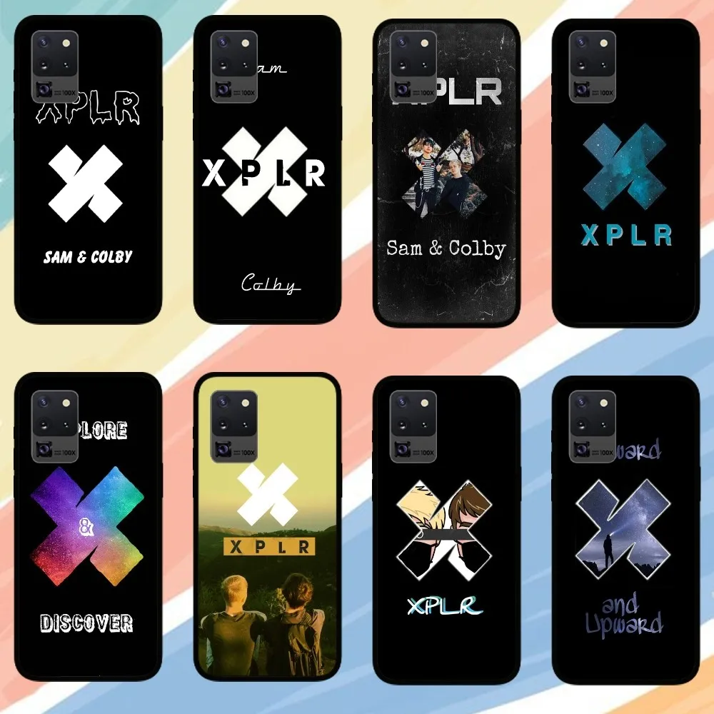 S-Sam and C-Colby X-XPLR Phone Case For Samsung Galaxy S24 S23 S22 S21 S20 FE Note 20 Ultra 5G Black Phone Case