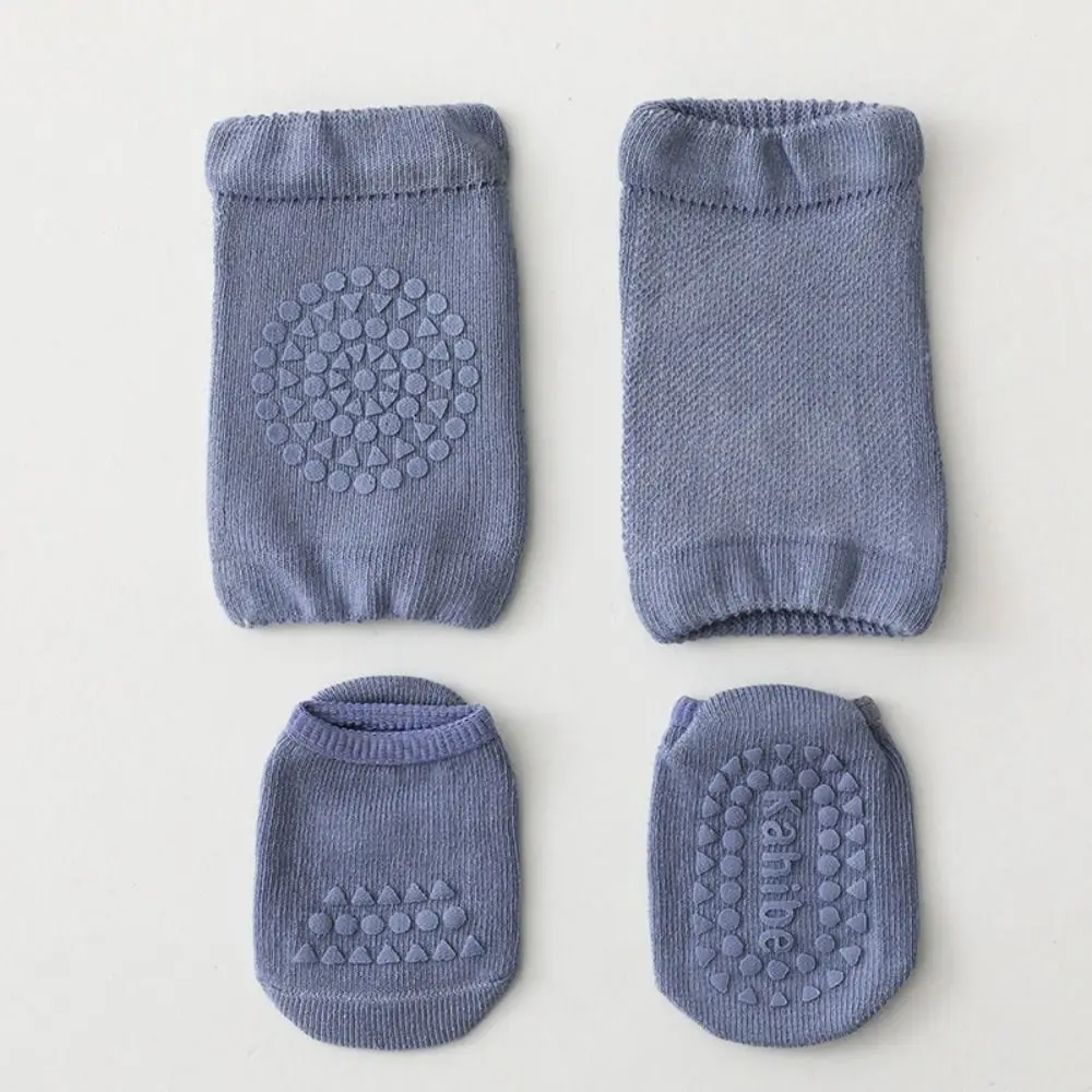 Premium Anti Slip Knee Pads Set Breathable Prevent Falls Infant Learning Socks Safety Soft Fabric Knee Protector Socks