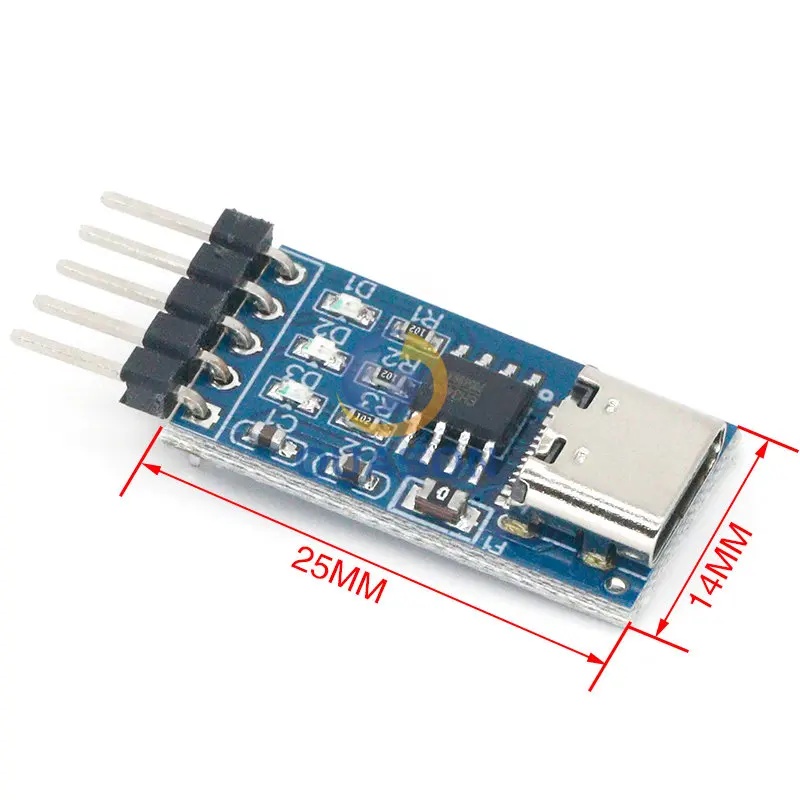 Tipe C USB untuk TTL Serial Port Ch340n Modul Upgrade MCU Download Sikat Line