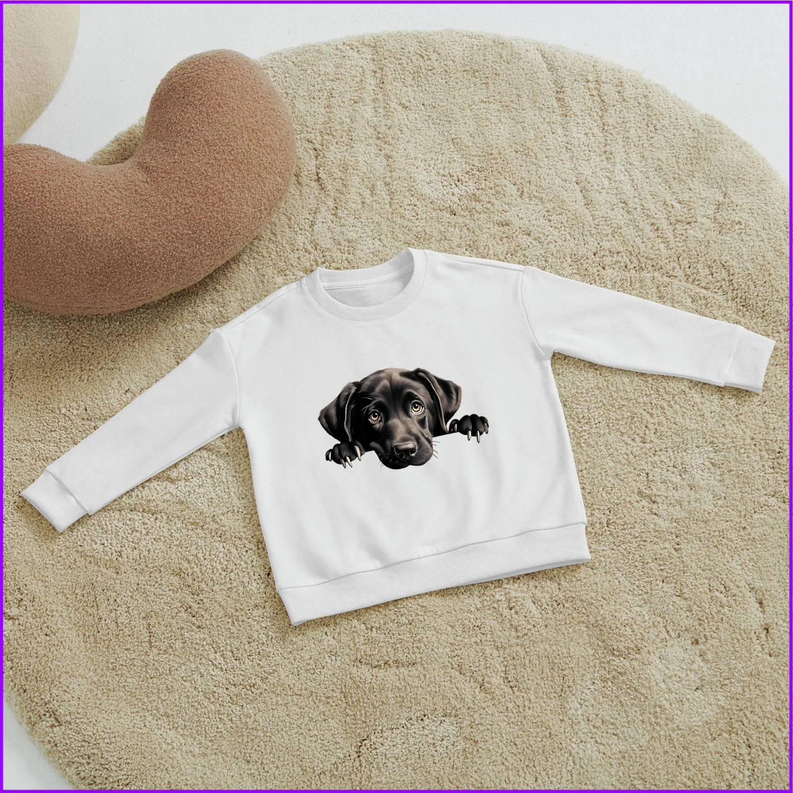 Cute Labrador Puppy Dogs Face Yhb264 Kids Boys Girls Hoodies Sweatshirts Toddler Tees Designer Luxury Pink Chile Cosplay Letter