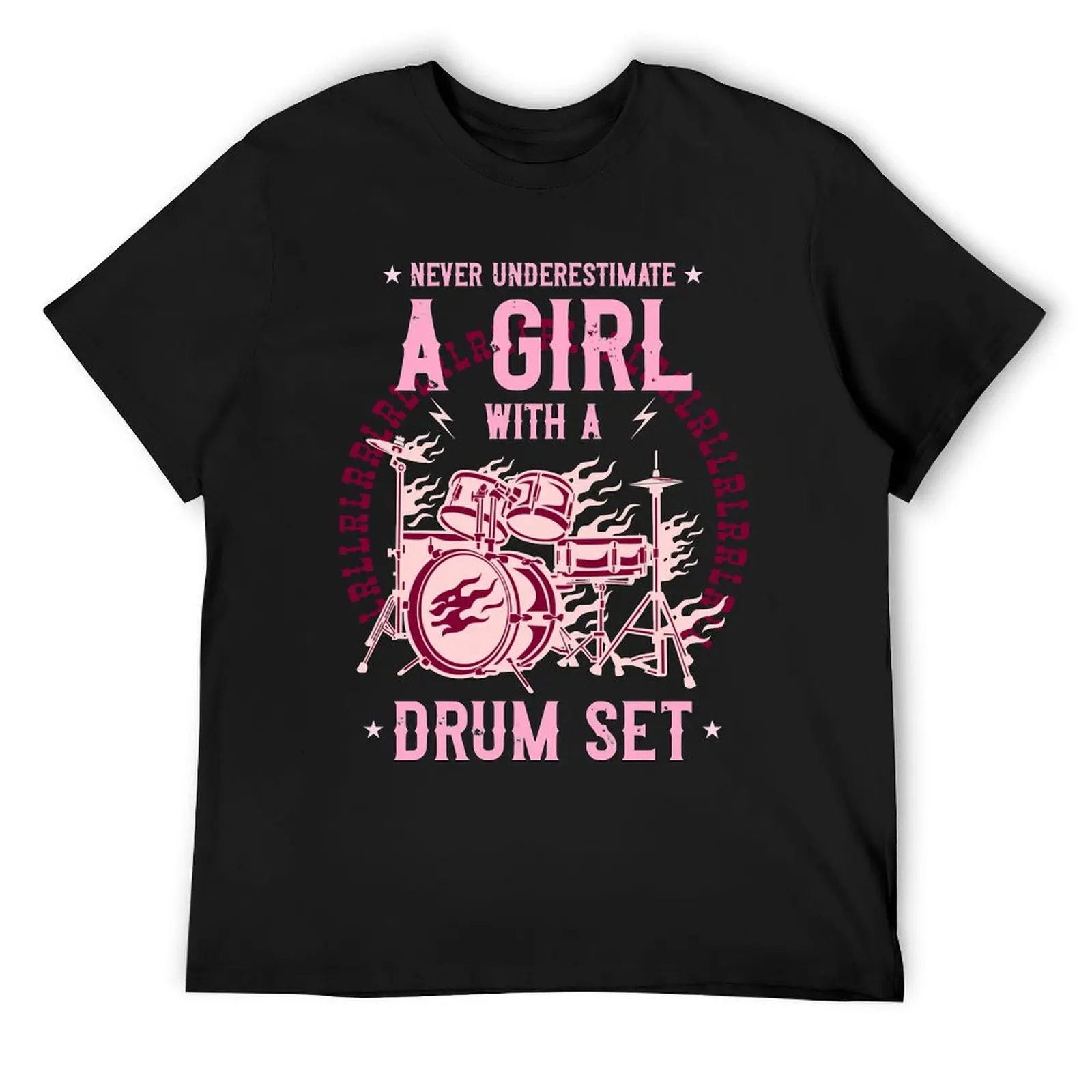 

Never Underestimate A Girl With A Drum Set - Drummer Long Sleeve T-Shirt cute clothes football t shirt mens fashion