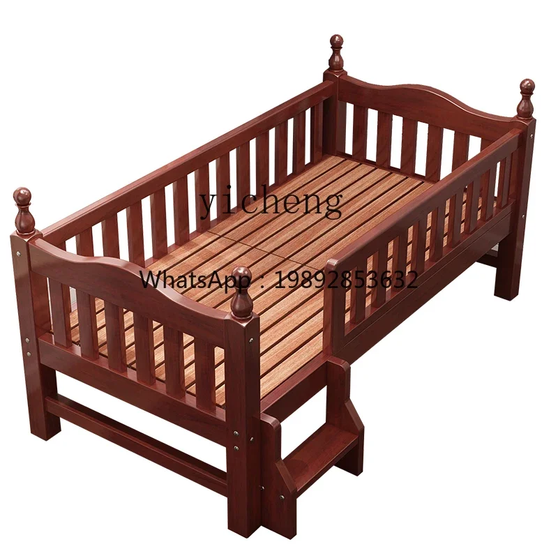 Beech Splicing Bed Children's Bed Crib Widened Customized Yanbian Splicing Bed