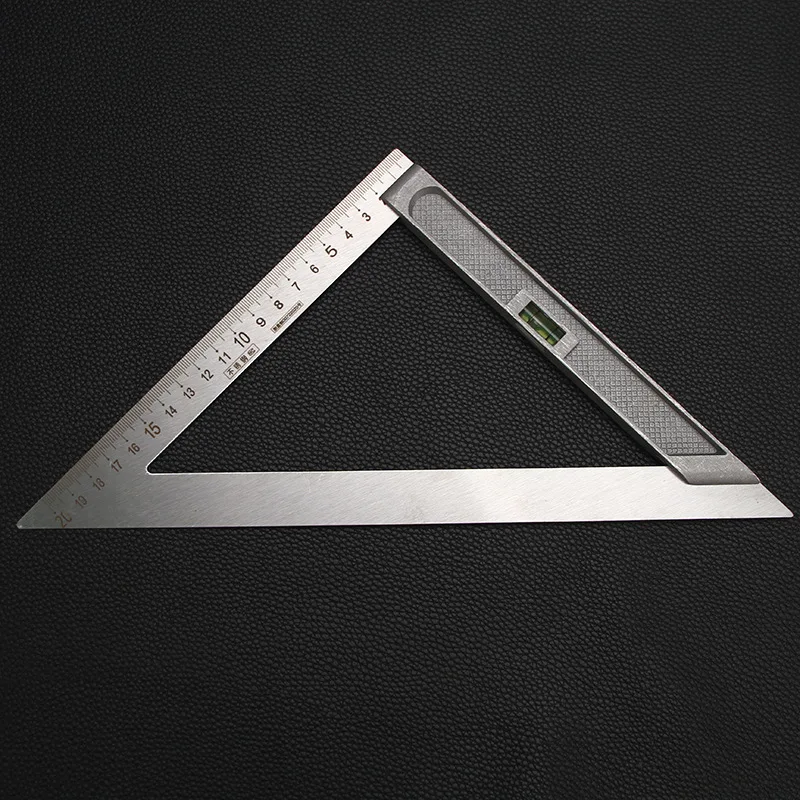 Triangle Ruler 6/8inch Aluminum Alloy Angle Protractor Speed Metric Square Measuring Ruler For Building Framing Tools Gauges