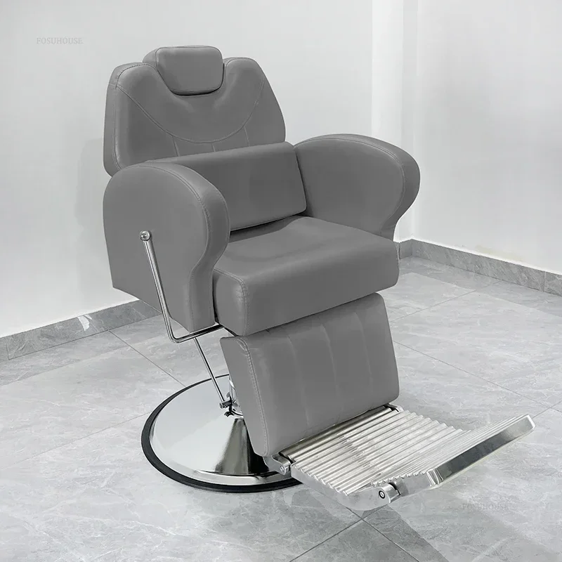 #Nordic Barber Chairs Hair Salon Retractable Shampoo Chairs Beauty Salon Lift Makeup Chair Hair Salon Professional Barber Chair