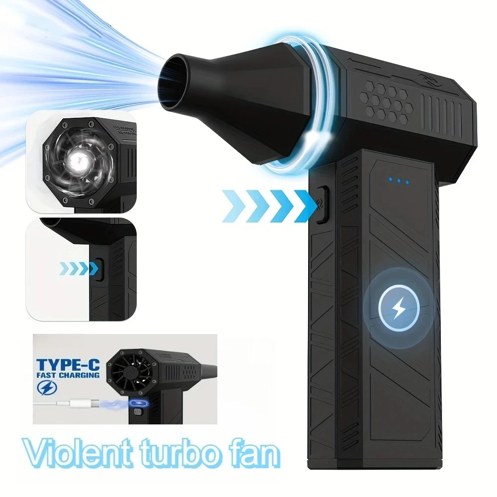 

X3 Mini Turbo Jet Fan 110000RPM Big Winds 52m/s Handheld Electric Air Blower Brushless Motor Violent Blower Industrial Duct Fan