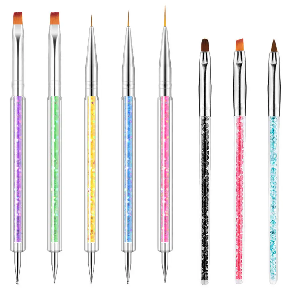 1Set Nail Art Pens Set Dotting Tools for Manicure DIY Diamond Decor Comfortable Grip Creative Shape Elegant Design Nail Supply