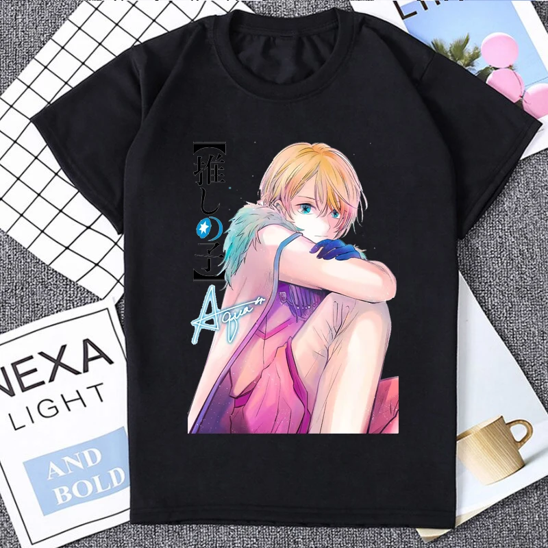 

Oshi No Ko Japan Style Cute Ai Ruby and Aqua T Shirt Women Aesthetic Graphic Tee Kawaii Female Anime Casual Summer Clotehs Tops