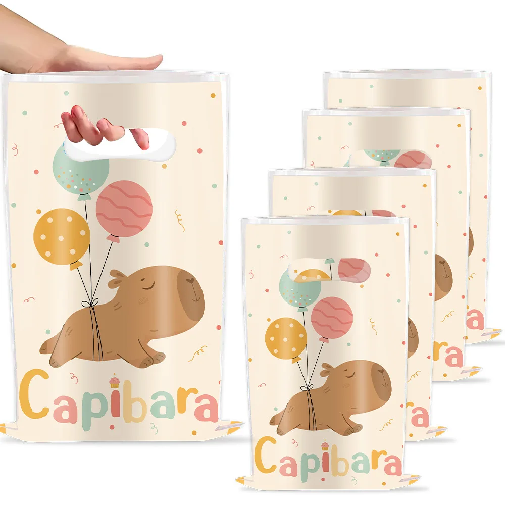 New Capybara Birthday Party Decoration Girl Kid Capybara Birthday Tablecloth Plates Napkins Cups Tableware Balloons Party Favors view 2