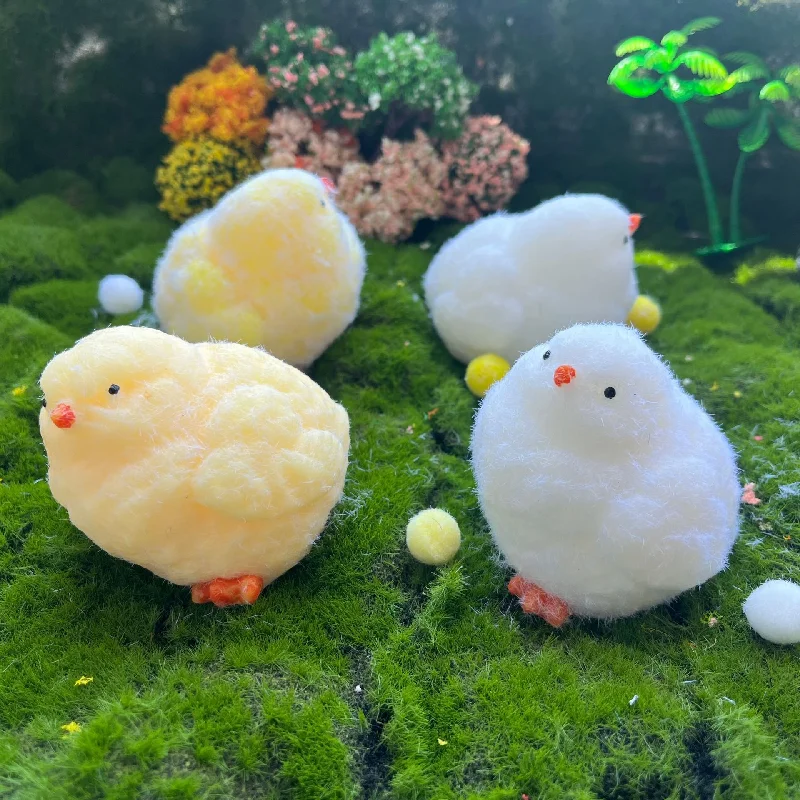 2024 Farbe kawaii handgemachte Silikon weich beflockt gelb Nachahmung tpr weiches Huhn erwachsene Kinder niedlichen Geschenk Spielzeug matsch iges Huhn