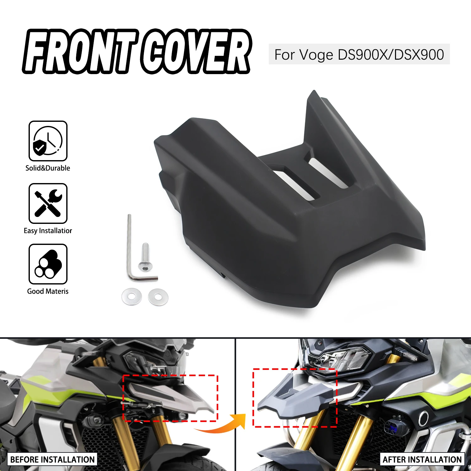 

DS 900X 900X Motorcycle Front Fairing Cowl For VOGE DS900X DSX900 900DSX 2024 2025 Fender Beak Wheel Extender Extension Cover